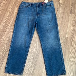 Lands End Men's Comfort Waist Traditional Fit Comfort-First Jeans 42X 32